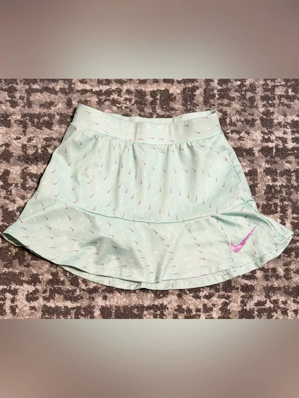 Nike - Little Girl’s Aqua/Mint Skort w/ Purple & White Accents, Size - 6